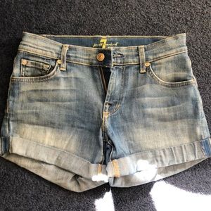 7 for all mankind denim shorts
